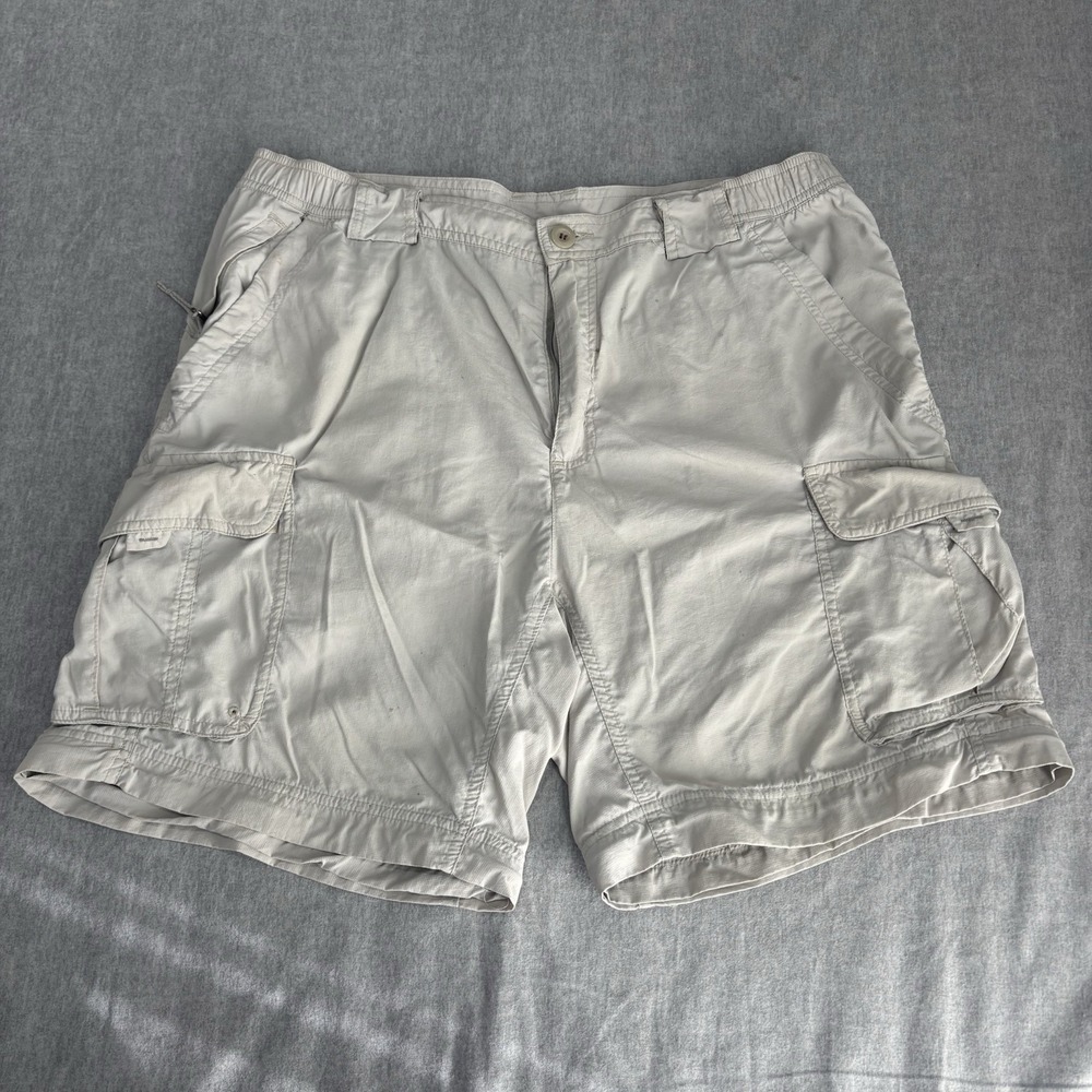 ExOfficio Mens Ripstop Cargo Shorts Stone Khaki Hiking Outdoor Size 34